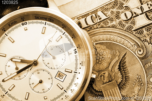 Image of money and watch