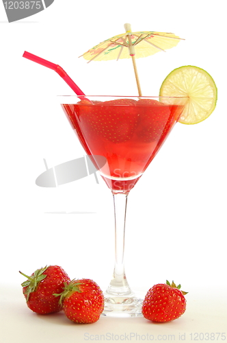 Image of strawberry juice or cocktail