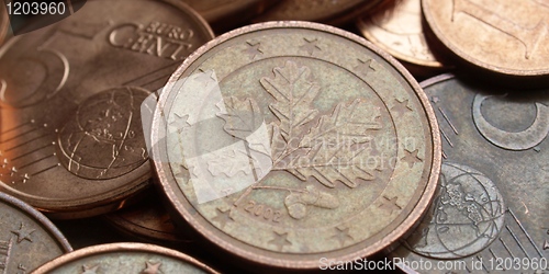 Image of Euro coins background