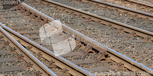 Image of Railway railroad tracks