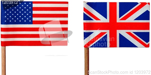 Image of UK and USA flag