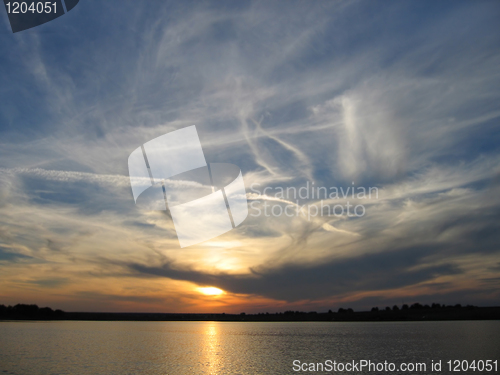 Image of sunset lake 