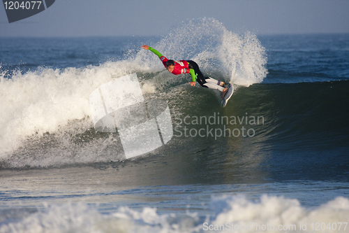 Image of Woman surfer