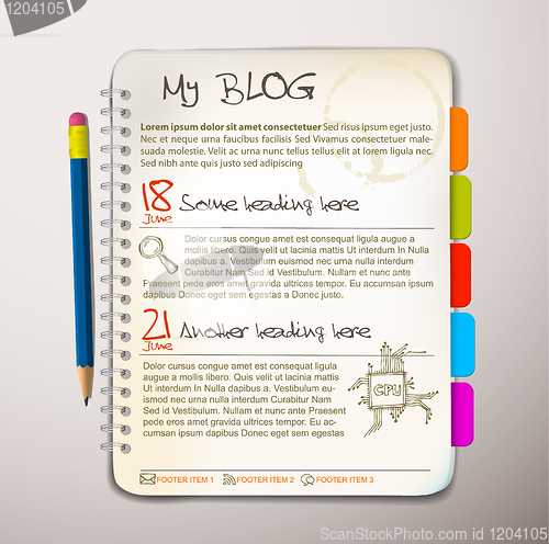 Image of Blog web site template