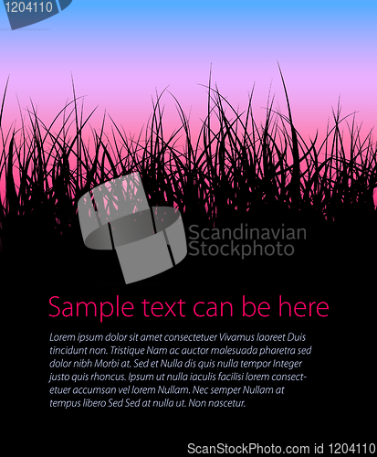 Image of Vector grass background with place for your text