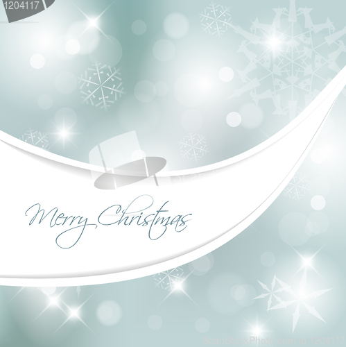 Image of Blue Vector Christmas background