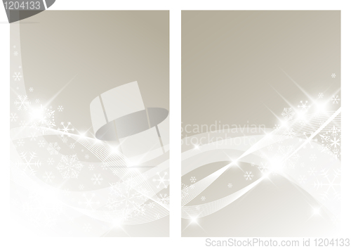 Image of Christmas background with white snowflakes