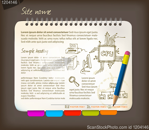 Image of Horizontal web site template