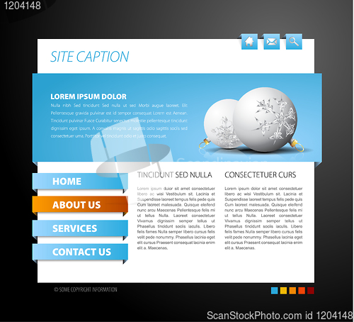 Image of Christmas web page template