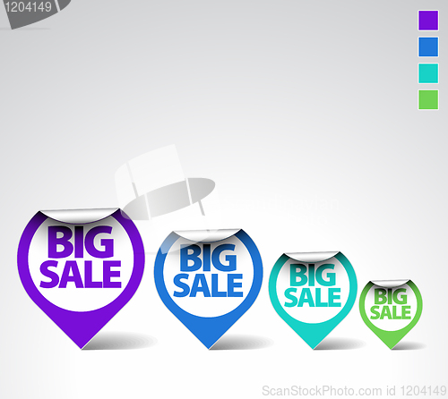 Image of Colorful Round Sale Labels