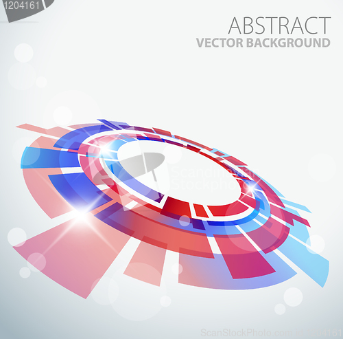 Image of Abstract background with 3D red and blue object