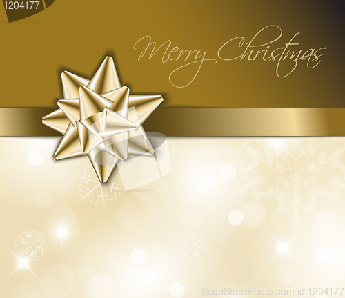 Image of Golden  Christmas abstract background - card