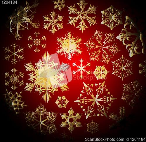 Image of Winter - dark christmas pattern