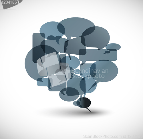 Image of Big gray speech bubble