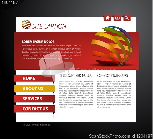 Image of Modern web page template