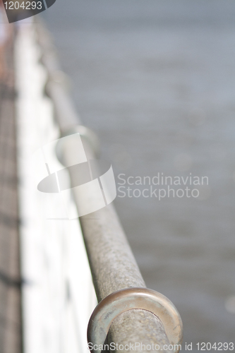 Image of handrail of a pier