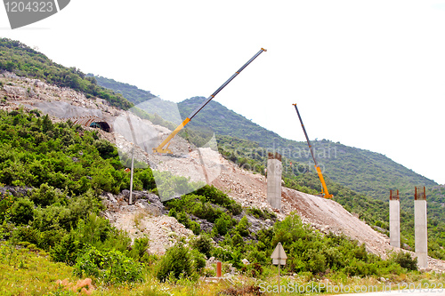 Image of Construction cranes