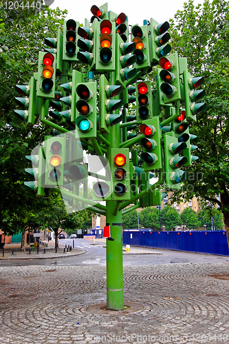 Image of Traffic light pole