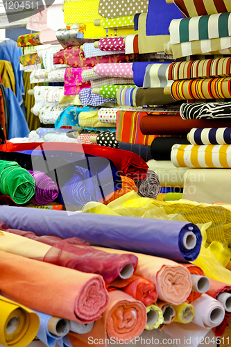 Image of Fabric rolls warehouse