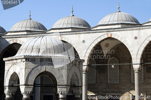 Image of domes blue mosque Istanbul Turkey