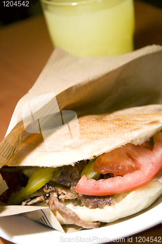 Image of pita gyro Istanbul Turkey
