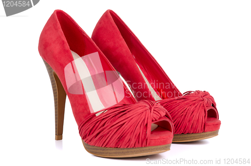 Image of Red high heel women shoes
