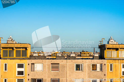 Image of Apartment against blue sky