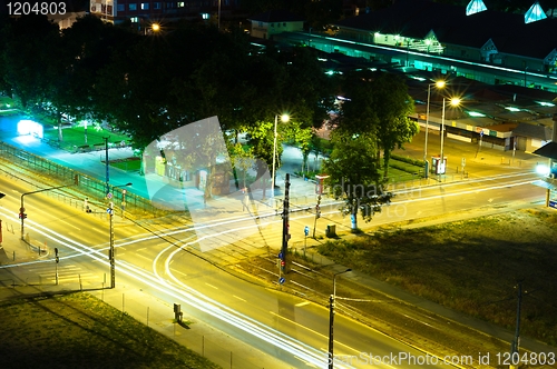 Image of City at night in Hungary 