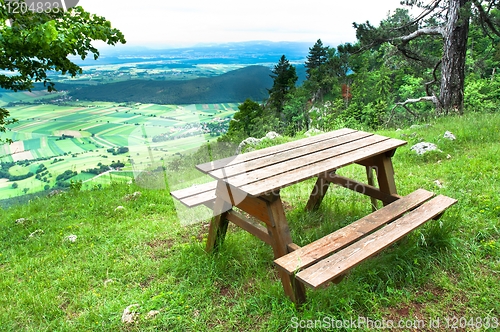 Image of Picnic area in mountains 