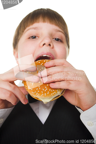 Image of big hamburger