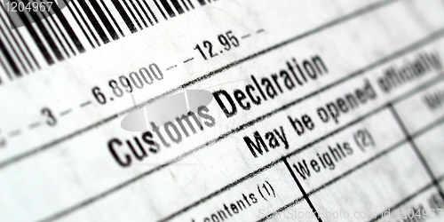 Image of Customs declaration