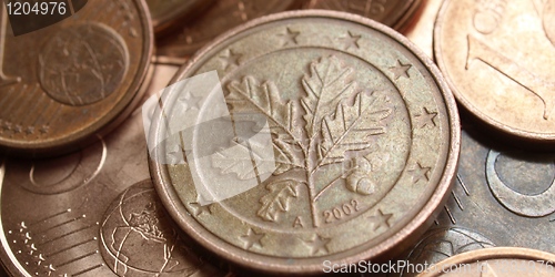 Image of Euro coins background