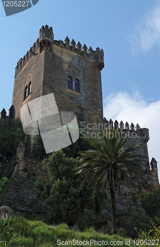 Image of Tower of Almodovar Del Rio medieval castle in Spain