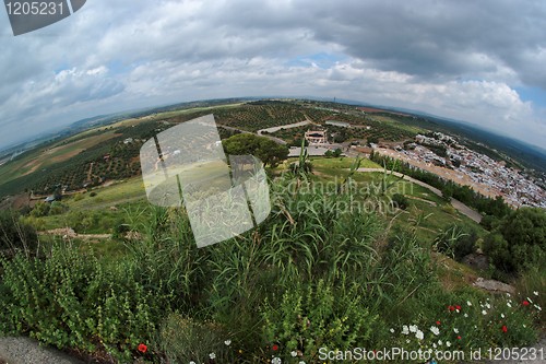 Image of Rural Andalusian landscape seen by fisheye