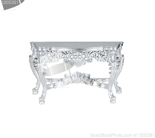 Image of silver table 