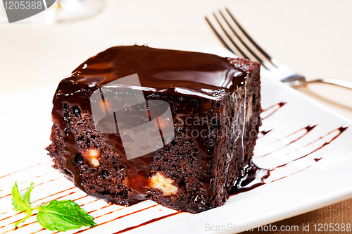 Image of chocolate and walnuts cake