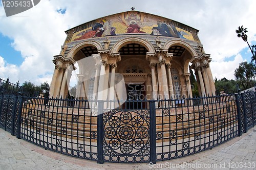 Image of Fisheye view of Church of All Nations in Jerusalem