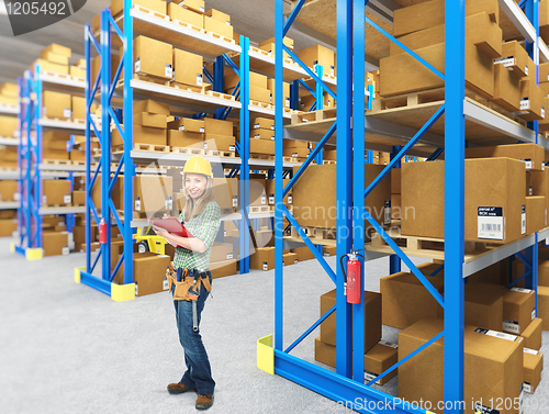 Image of woman in warehouse