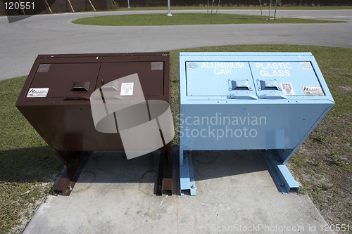 Image of recycling bins