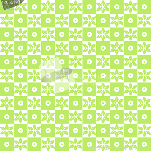 Image of Seamless floral and dots pattern