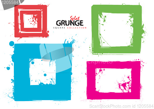 Image of Grunge square collection ink