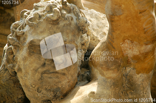 Image of Detail of Outdoor Statue in Prague