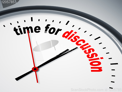 Image of time for discussion