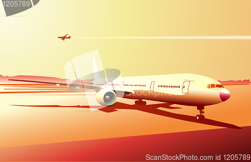 Image of detailed airplan