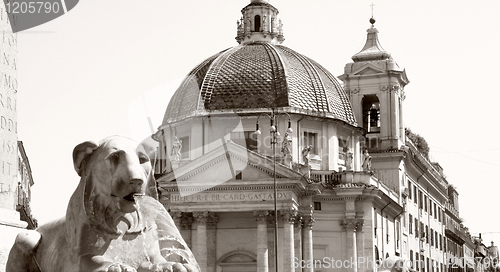 Image of Piazza del Popolo in Rome Italy