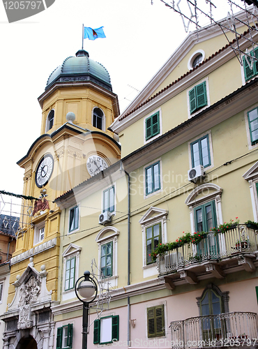 Image of The Baroque city clock tower in Rijeka