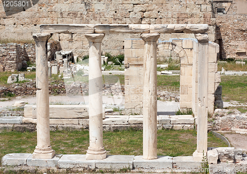 Image of Ruins in the Roman Agora of Athens, Greece