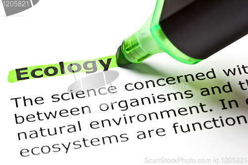 Image of 'Ecology' highlighted in green