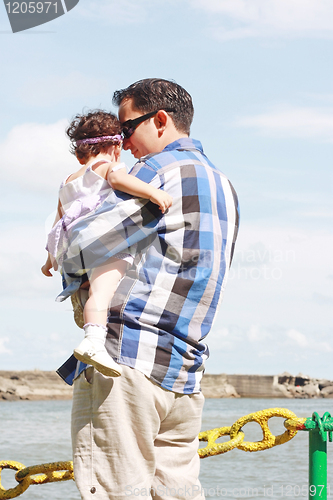 Image of Father and his little daughter