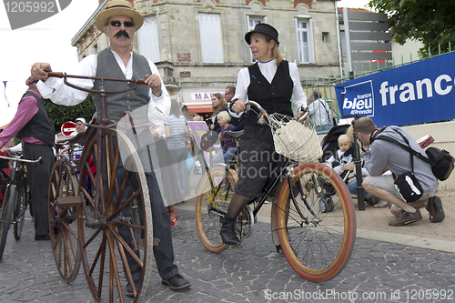 Image of  Couple of vintage bikers.